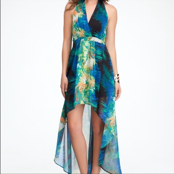 bebe Dresses & Skirts - Bebe hi low printed maxi dress